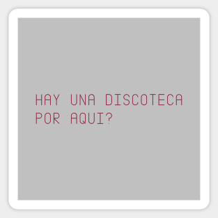 Discoteca, burgundy Sticker